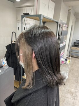 アジールヘア 所沢プロペ通り店(agir hair) イヤリングカラーオンミルクベージュ10代20代所沢