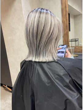 サニー 渋谷(SUNNY) バレイヤージュショコラアッシュハイライトグレージュカラー