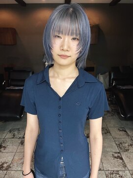 ヘアー アイス ルーチェ(HAIR ICI LUCE) ラベンダーブルー/ウルフカット/レイヤーカット/ボブウルフ