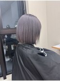 ラベンダー ボブ ショート グレー 色落ち綺麗 三宮 ブリーチ