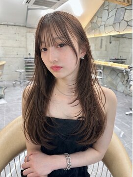 サイン 表参道(SIGN) 韓国ヘアグレージュカラーブリーチ無し髪質改善イヤリングカラー