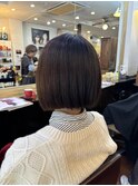透明感カラー　ショートボブ　佐世保