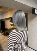 アプリコットオレンジ、ホワイトブロンド、ロングレイヤー
