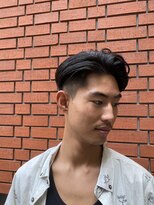 レンゲン(LENGEN)&nbsp;束感刈り上げビジネス七三ツーブロックアップバングwgdmaj