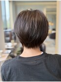 大人ショート／ハンサムショート／似合わせカット／白髪染め