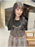 グレージュ オリーブグレージュ ブリーチなしカラー/林