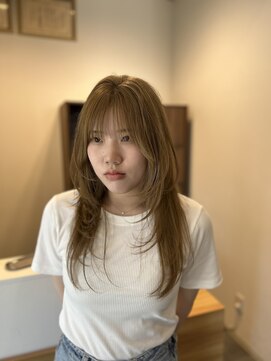 オーシー 四ツ井店(O'sea) ハッシュカット×黒染め→ミルクティー