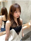  小顔に見えるトレンドヘア/黒髪/オリーブグレー/ココアベージュ