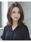 【面長丸顔◎】前髪なしひし形シルエット色気くびれヘア30代40代