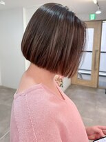 ミュラ(mulah)&nbsp;デザインカラーベージュ前下がりボブ＊似合わせ透明感カラー