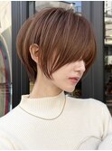 ショートボブ髪型30代40代50代前髪あり前髪無し面長丸顔【西村ss