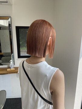 ナンバーフォーナチュラル 戸祭(NO4 natural) 79. ピーチベージュ/前下がりボブ/顔周り/ナチュラル