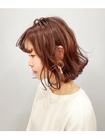 エイム ヘアメイク 横川店(eim HAIR MAKE) ピンクベージュ×きりっぱミディ