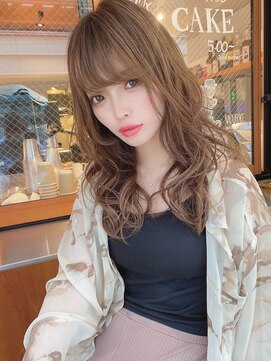 ルービック(Rubik's) ミルクティーベージュ/ゆるふわハイライトカールスタイル