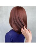 ブリーチなしのレッドオレンジ☆