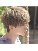 #センターパートウルフ 波巻きスパイラル ツイストスパイラル