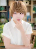 斜めバングハイライト小顔マッシュショートc5川口10代20代30代