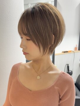 ラフ 立川(Laff) ショートヘアショートボブ白髪ぼかしハイライトカラーボブ