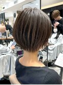 〔岩田莉奈〕/ひし形ショートボブ縮毛矯正白髪染め　新宿