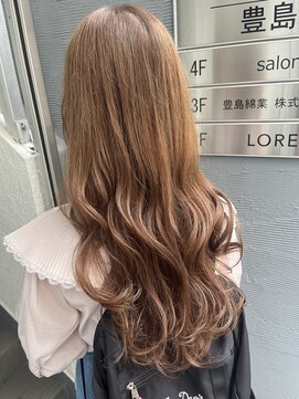 ローレンジウ(LOREN JU) 透明感髪質改善ベージュダブルカラーミルクティーグレージュ