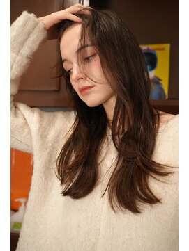 ノラキチジョウジ(NORA KICHIJOJI) ハイライト外国人風オリーブベージュバレイヤージュ前髪なし