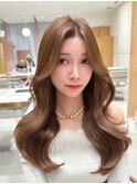 韓国スタイル/ナチュラルくびれヘア_くびれ巻き_レイヤーカット