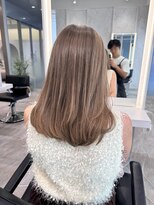 アールヘアーデザイン 千種(r hair design)&nbsp;サラツヤロングベージュカラーブリーチしない透明感カラー