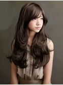 ☆オリーブグレーココアベージュ小顔クラゲヘアー/黒髪/髪質改善