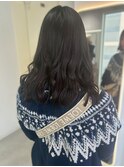 セミロング　艶髪　巻き髪　　美髪　アッシュカラー　20代30代