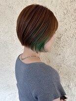 プリモ ココ 鍋島店(Primo coco.)&nbsp;ショートヘア ショートボブ インナーカラー 透明感カラー 艶髪