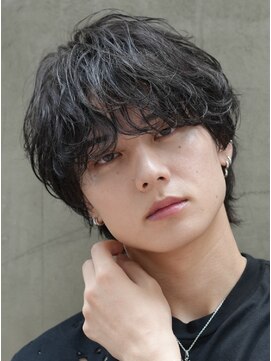 レタッチ バイ フィフス 天神大名(RETOUCH by fifth) 天神大名ルーズパーマメンズカットラウンドマッシュ30代