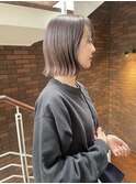 ボブ/ボブヘア/ラベンダーグレージュ/ラベンダーカラー