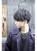 渋谷カットパーマ束感清潔感韓国風フェザーパーマk