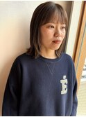 レイヤーロブに透明感カラー