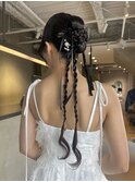 〈前撮りヘアセット/タイトアレンジ/三つ編みアレンジ〉