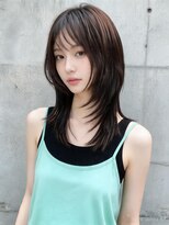 エイチ ウルフカット 大阪梅田(811)&nbsp;ミルクティーベージュショートボブシースルーマッシュパーマ50代