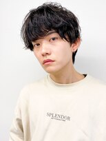 モッズヘア メン 新所沢店(mod's hair men)&nbsp;学生くせ毛風ニュアンスパーマ黒髪ショート10代20代30代p1新所沢