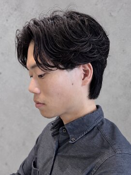 ハイプ マン 藤沢(HYPE MAN) フェザーパーマ毛流れパーマセンターパートニュアンス藤沢