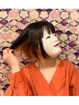 コマ(coma) 【coma中野】ミニボブ_外ハネボブアッシュブラウンネオウルフ