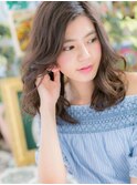 ★シアカラーxかきあげ前髪アシンメトリーロング20代30代40代★7