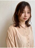 【LASIA大分】韓国レイヤー/くびれミディアム/ベージュブラウン