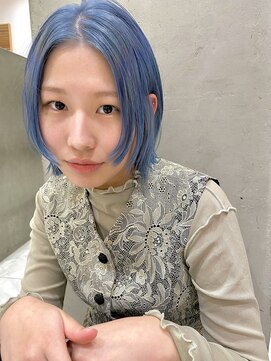 ディーナ(D'na) 【D'na×古屋】顔周りカット×ペールブルーカラー
