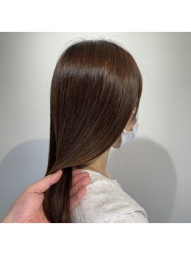 アンクル(ancre) ツヤ髪×ミディアム×ディープブラウン×シルキーストレート