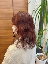 クリアーオブヘアー 一社店(clear OF HAIR)&nbsp;ピンクブラウン×カーリーパーマ