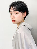 30代40代50代小顔ハンサムショート/黒髪