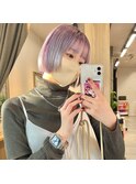 ラベンダーピンクブリーチダブルカラー表参道