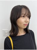 透け感グレージュ×くびれミディ<銀座/くびれ/ミディアム>