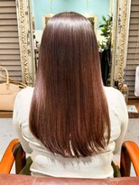 ムーン(moon) #ハッシュカット#フルバング#似合わせカット#レッドブラウン