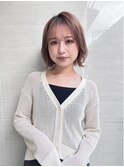 結べるボブ小顔似合わせカットミルクティーデザインカラー