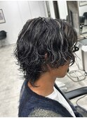 波巻きスパイラルツイストスパイラルパーマメッシュハイライト